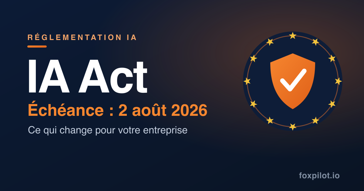 IA Act : l'échéance du 2 août 2026, ce que votre entreprise doit avoir préparé